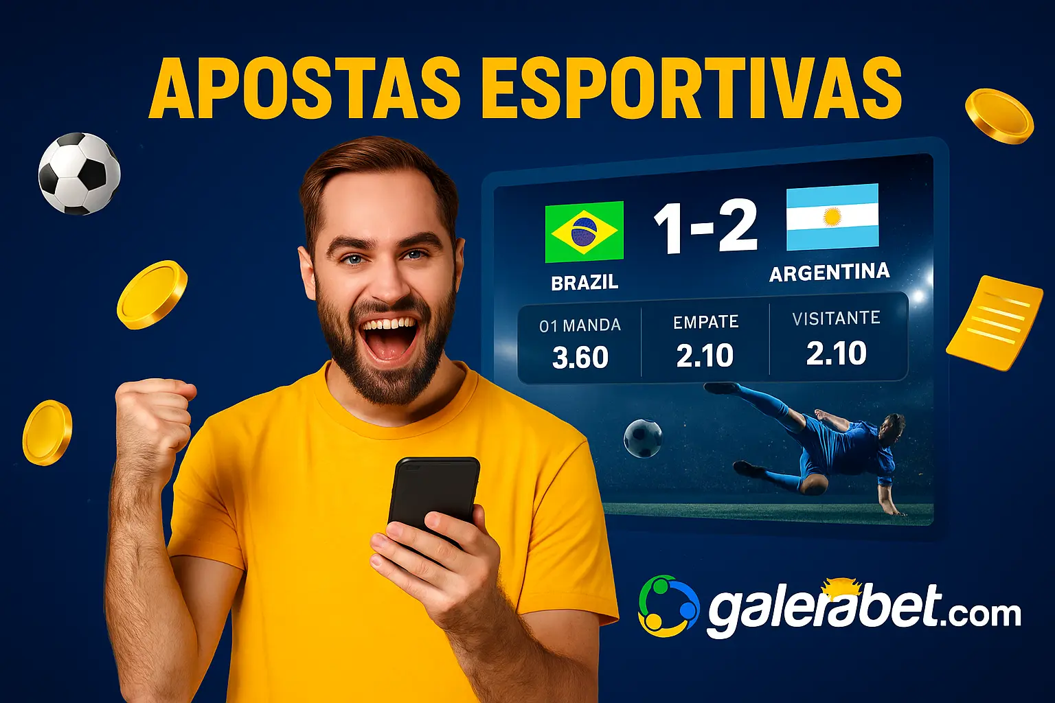 Apostas esportivas no cassino online GALERABET.COM